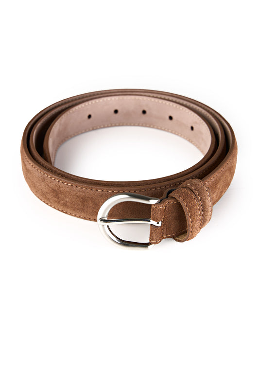 Genuine suede leather belt