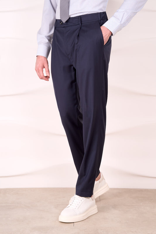 ACTIVE Tropical Wool Trousers with Pleats