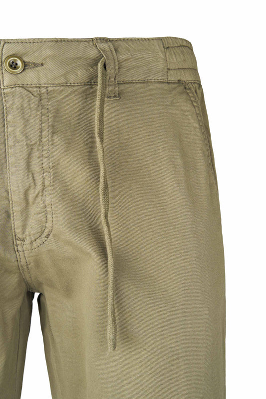 Stretch Cotton Drawstring Chino
