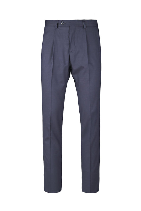 Pleated Trousers in Lightweight Wool Blend