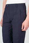 Prince of Wales Patterned Seersucker Trousers