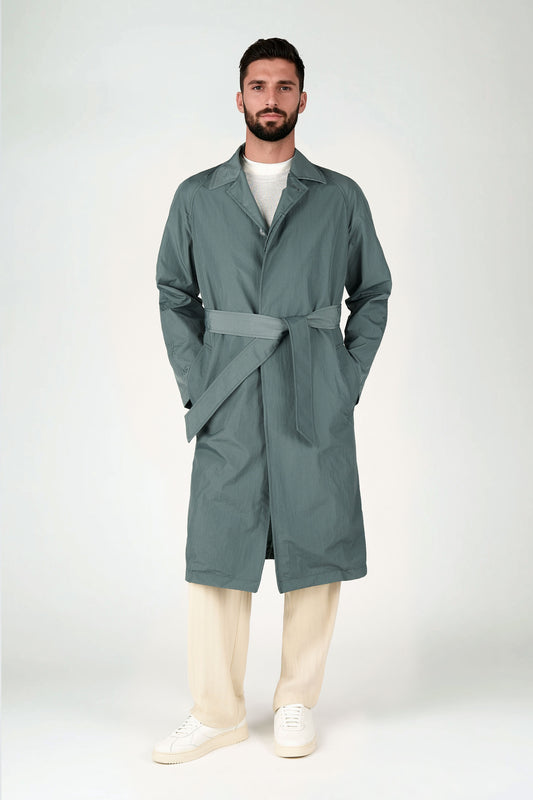 Oversized Belted Long Overcoat