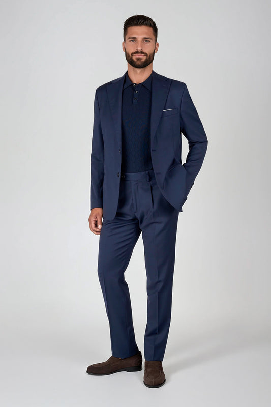 Two-Piece Suit in Super 110’S Stretch Wool