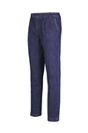Denim pants with double pleats