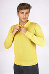 Textured Wool Polo Sweater