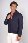 Unlined Double-Cloth Wool & Cashmere Zip Jacket