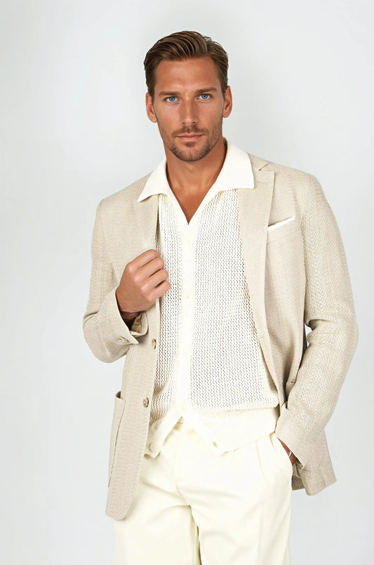 Giro-Inglese Weave Linen & Cotton Jacket