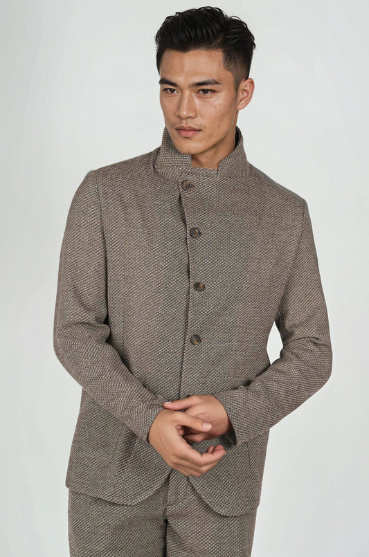 Giro-Inglese Weave Star-Collar Jacket