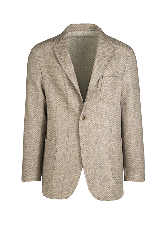 Printed wool–cashmere jersey jacket
