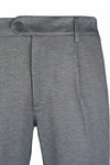 Jersey-twill pleated trousers