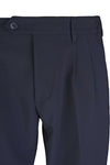 Technical stretch pleated trousers