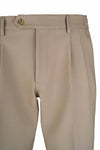Technical stretch pleated trousers
