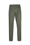 Washed denim trousers with pleats