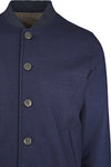 Padded wool-cotton bomber jacket