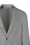 Unlined Single-Breasted Prince of Wales check Blazer
