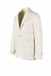 Single-Breasted Blazer in Linen & Silk Blend