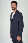 Unlined Blue Prince of Wales Seersucker Blazer