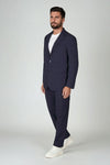 Unlined Blue Prince of Wales Seersucker Blazer