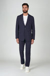 Unlined Blue Prince of Wales Seersucker Blazer