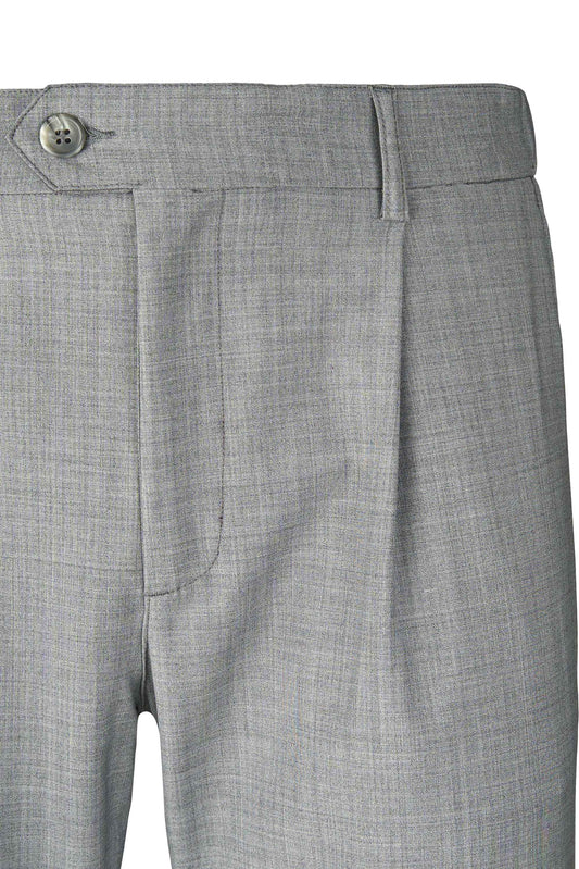 Bi-Stretch Wool Pleated Trousers
