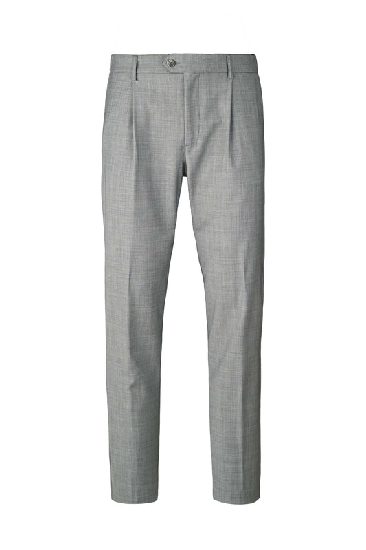 Bi-Stretch Wool Pleated Trousers