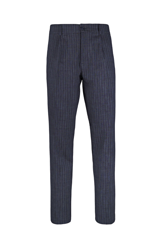 ZMART Pinstripe jersey trousers with pleats