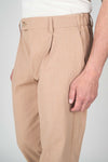 Mélange Jersey Jogger Trousers with Pleat