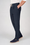 Pure Linen Drawstring Trousers with Pleats