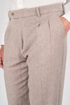Herringbone Linen and Cotton Trousers