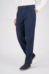 Herringbone Linen and Cotton Trousers