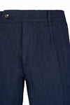 Herringbone Linen and Cotton Trousers