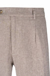 Herringbone Linen and Cotton Trousers