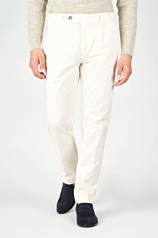 Twill Pleated Trousers - Washed Effect