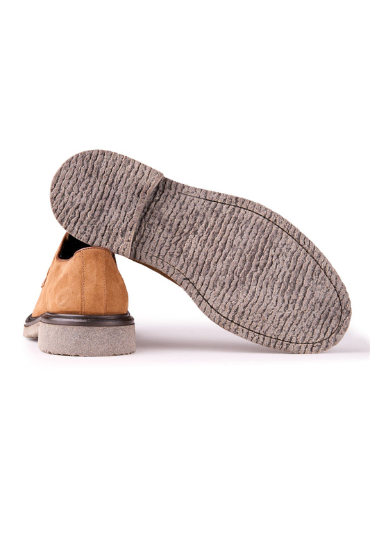 Suede Derby Shoes with Crepe Sole