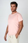 T-shirt with raw-edge finishes
