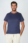 T-shirt with raw-edge finishes