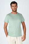 T-shirt with raw-edge finishes