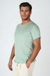 T-shirt with raw-edge finishes