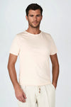 T-shirt with raw-edge finishes