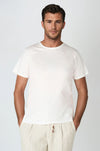 T-shirt with raw-edge finishes