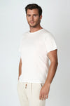 T-shirt with raw-edge finishes