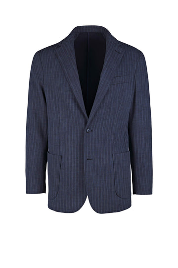 Pinstripe jersey blazer