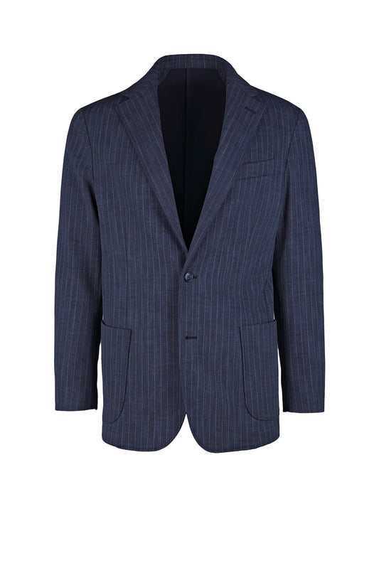 Pinstripe jersey blazer