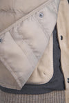 Suede & Knit Jacket with Detachable Quilted Vest