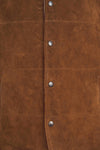 Suede gilet with quilted lining