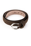 Genuine suede leather belt