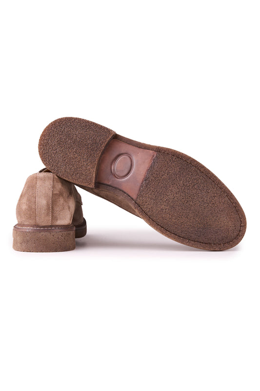Suede Moc Toe Derby Shoes