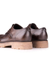 Leather Derby Shoes with Lugged Sole - MONTEZEMOLO