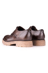 Leather Derby Shoes with Lugged Sole - MONTEZEMOLO