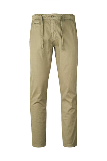 Stretch Cotton Drawstring Chino